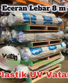 Vatan Plastik UV Lebar 8 meter 200 mikron 14 persen Greenhouse