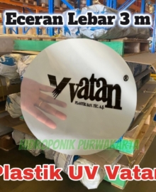 Plastik UV Greenhouse VATAN Tebal 200 Mikron 14% ECERAN Lebar 3 Meter