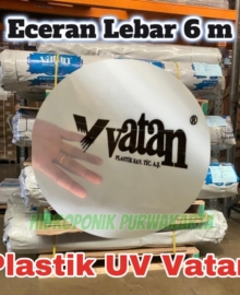Plastik UV Greenhouse VATAN Tebal 200 Mikron 14% ECERAN Lebar 6 Meter